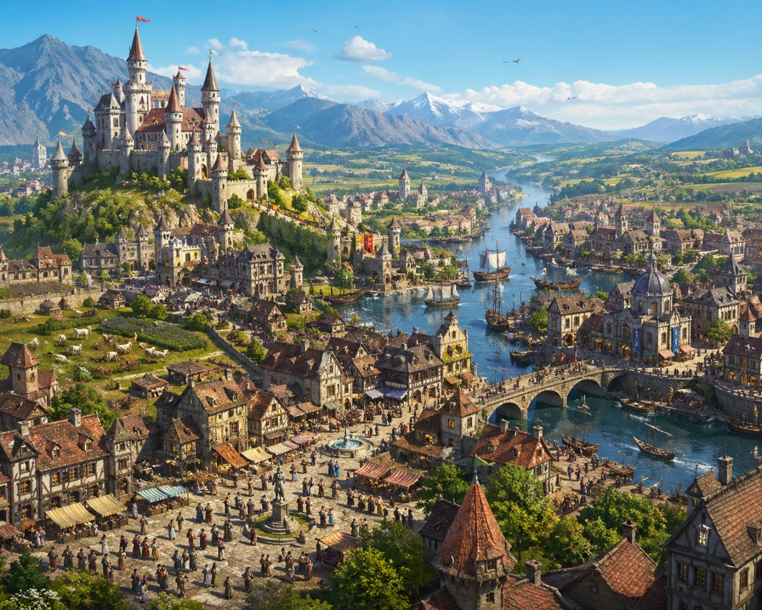 Une cité prospère de l’ancien continent avant le cataclysme